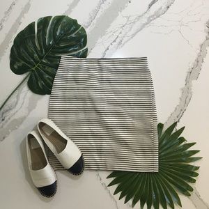 Loft Striped Knit Pencil Skirt